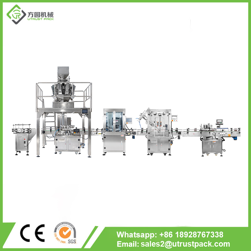 Automatic Canned Herb Weed Filling Sealing Packaging Line
