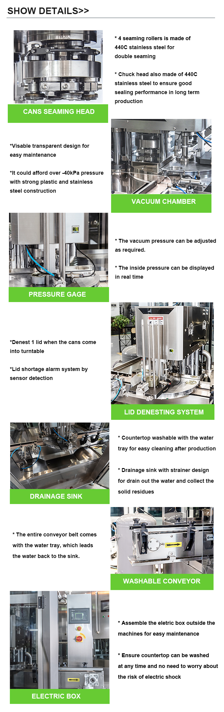 vacuum tin can sealing machine