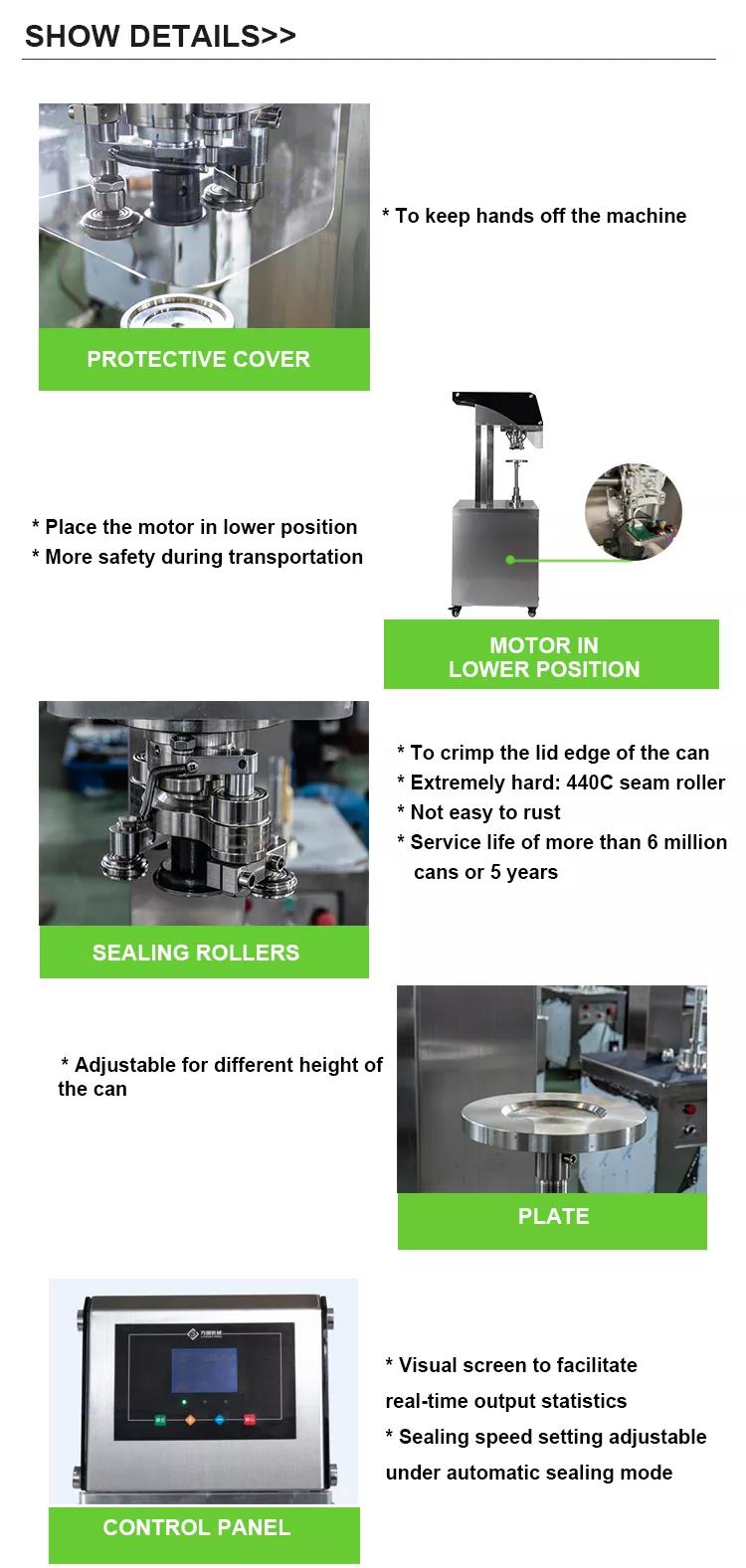 Semi Automatic Round Tin Can Sealer Sealing Machine