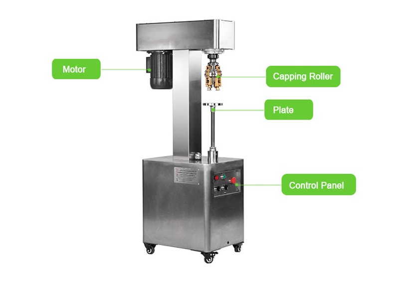 Glass Bottle Ropp Cap Capping Machine