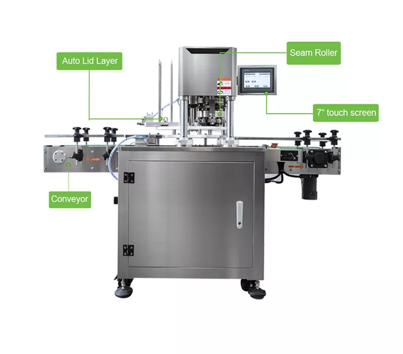 structure of automatic can sealer machine