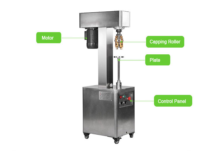 semi automatic capping machine structure