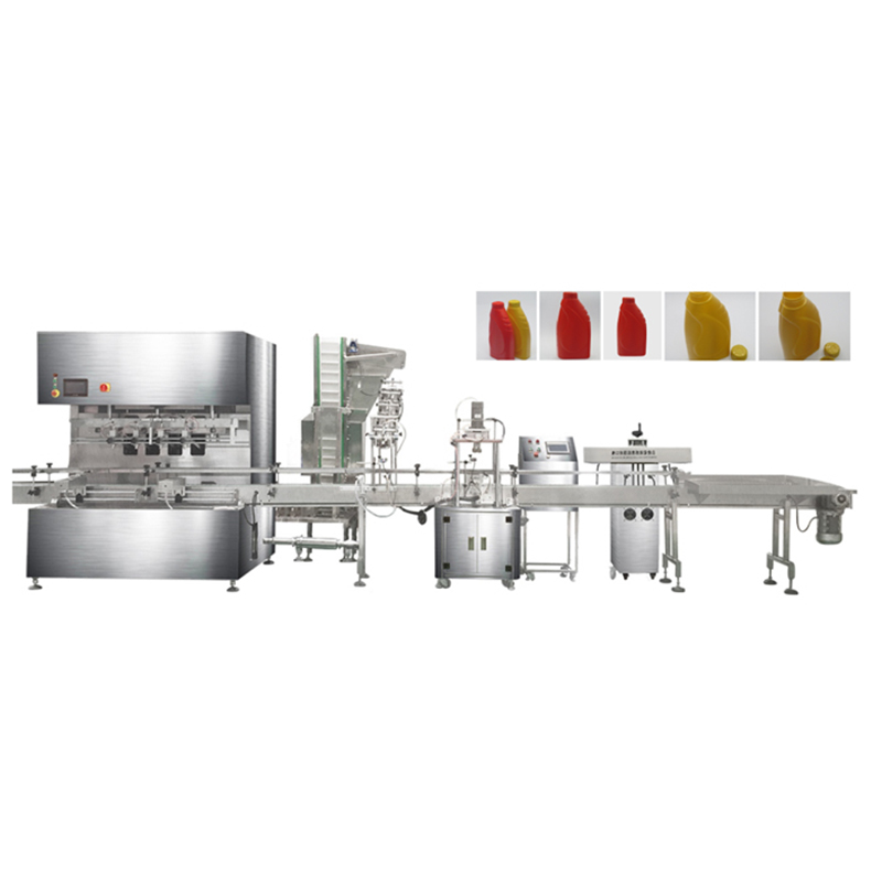12 Head Tomato Paste Piston Filling Capping Machine For Ketchup