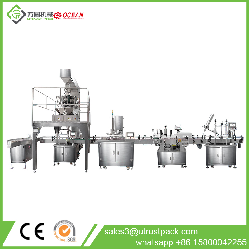 Automatic Canned Food Filling Packing Production Line For Nuts