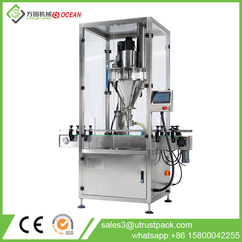 450g  High Accuracy Fine Powder Filler Auger Can Milk Powder Filling Machine