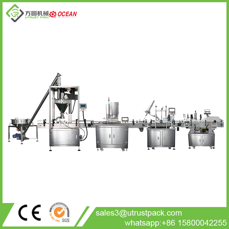 Automatic Milk Powder Filling Packing Machine Line For bottles / Cans