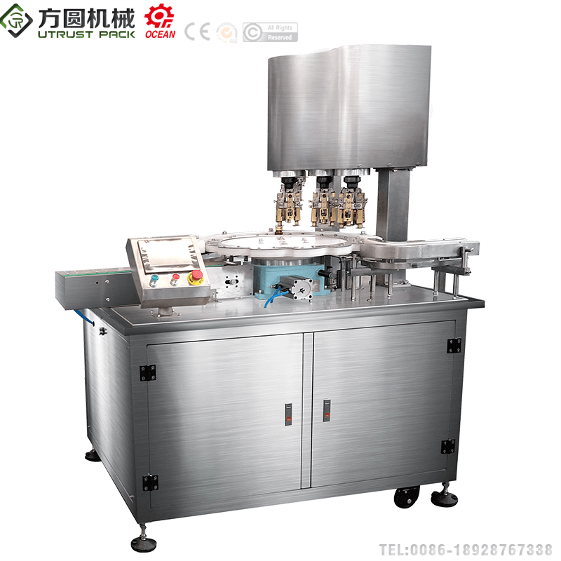 Automatic 3 Head Screw Ropp  Filling and Capping Machine