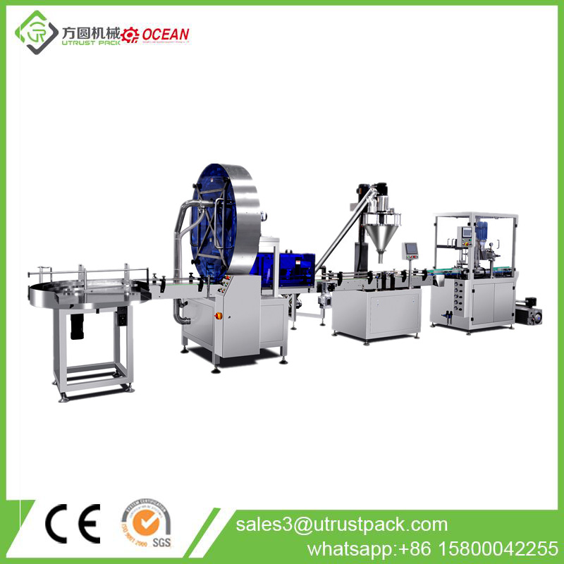 Automatic 850g Milk Powder Coffee Packing Machine Can Filling Line Machine