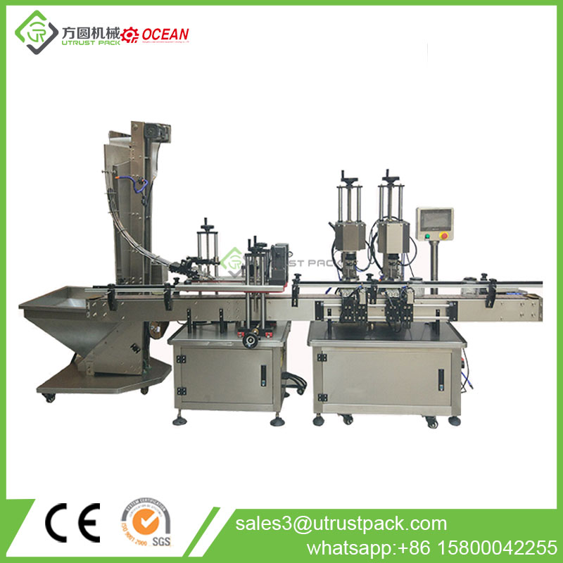 Auto Twist Off Capping Machine Glass Bottle Metal Cap Closing Machine