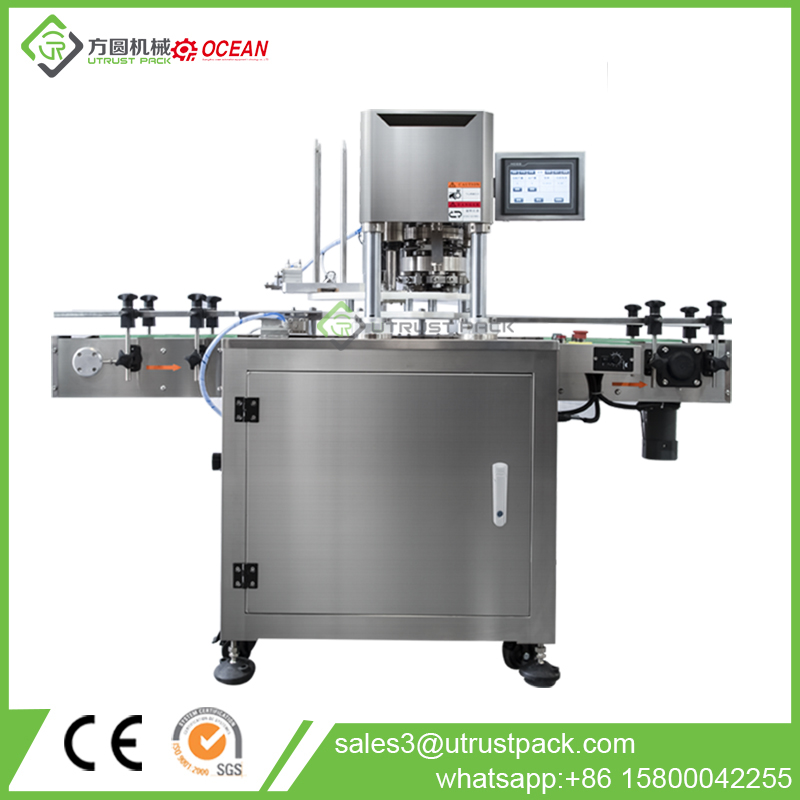 High Volume Tuna Tin Can Seaming Machine / Child Proof Tin Sealer