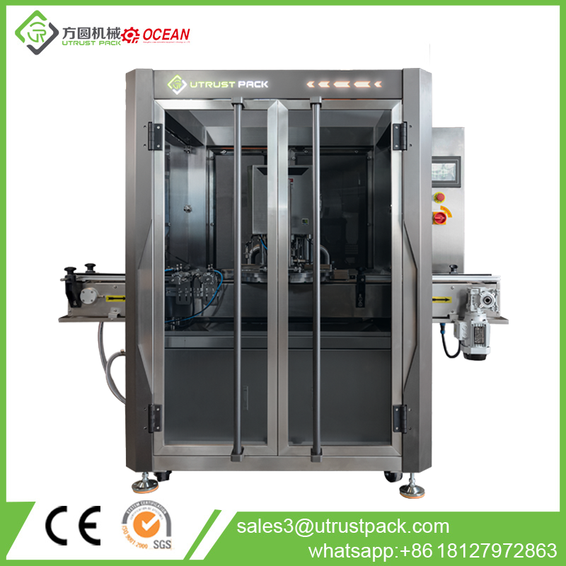 Caviar Vacuum Can Seal Machine Automatic Round Can Vacuum Seal Tin Canning Machine