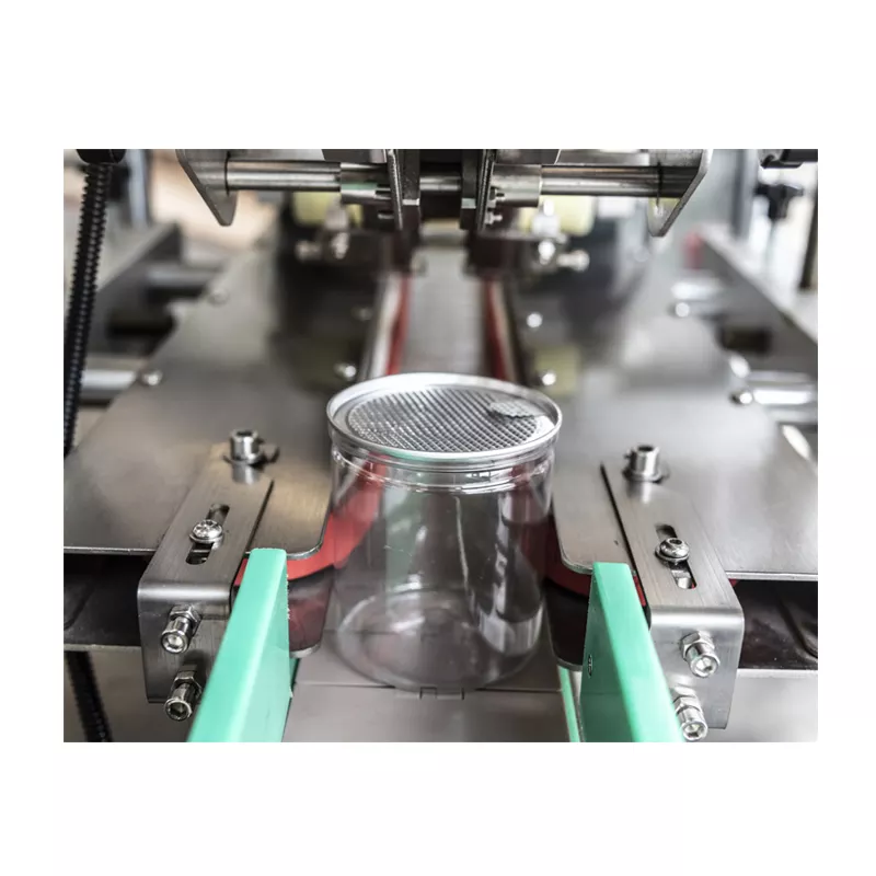 Customized Automatic Powder Tin Can Plastic Press Lid Capping Machine