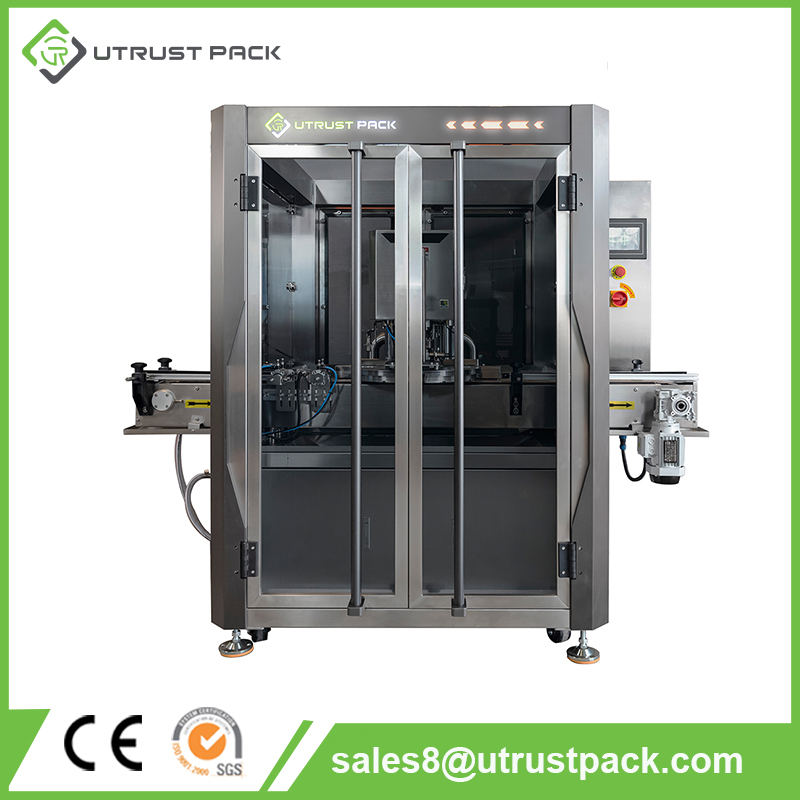 Automatic Tin Aluminum Packed Ready Meal Cooked Food Can Vacuum Can Sealing Machine