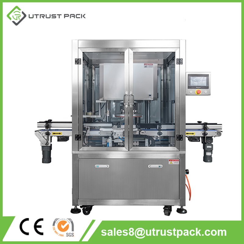 Fully Automatic Tin Paper Jar  Vacuum Nitrogen Filling Can Sealing Machine