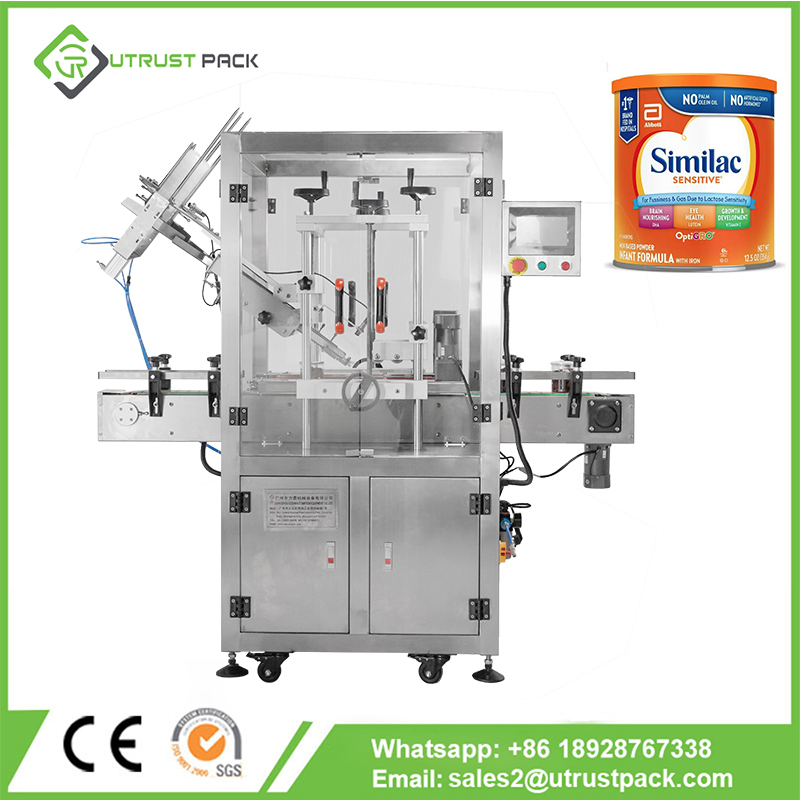 Customized Automatic Powder Tin Can Plastic Press Lid Capping Machine