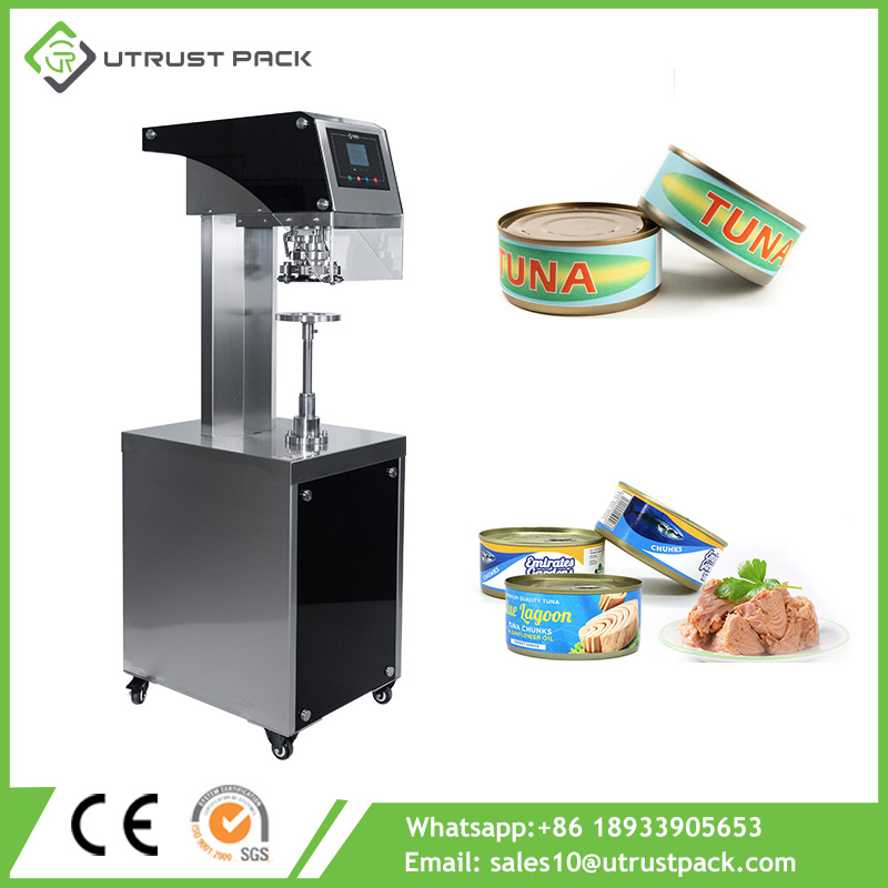 Single Head Electric Tuna Fish Tin Can Manual Food Jar Can Sealer Sealing Machine