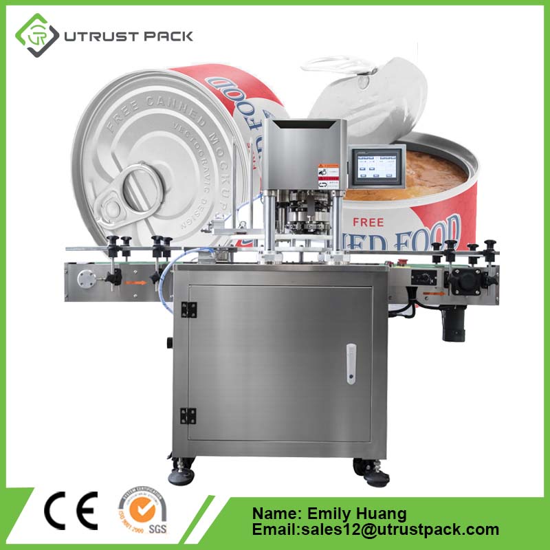 High speed totally automatic can sealer for fish beans metal tin cans