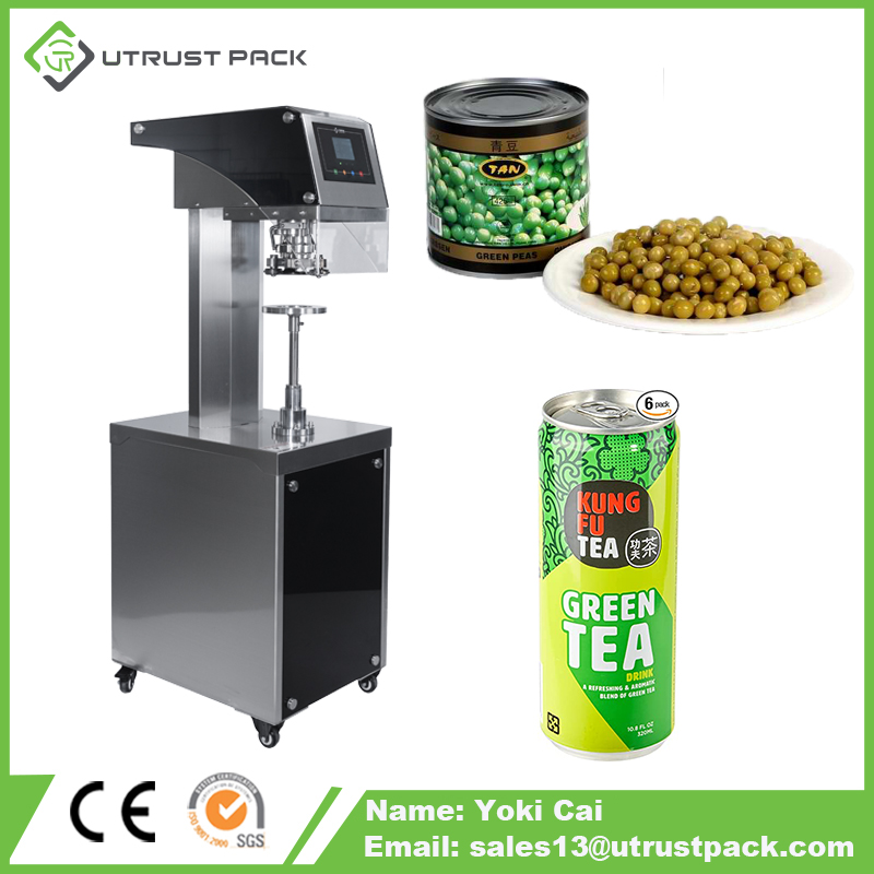 Semi automatic 50 to 153mm manual beans aluminum beverage tin small food can sealing machine