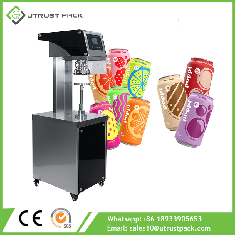 Semi Automatic Electric Beer Aluminum Cola Beverage Easy Open Pop Can Sealing Machine