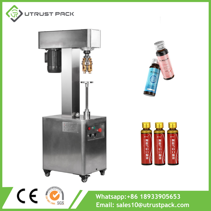 Semi Auto Seal Oral Liquid Medical Small Vial ROPP Bottle Aluminum Cap Capping Machine