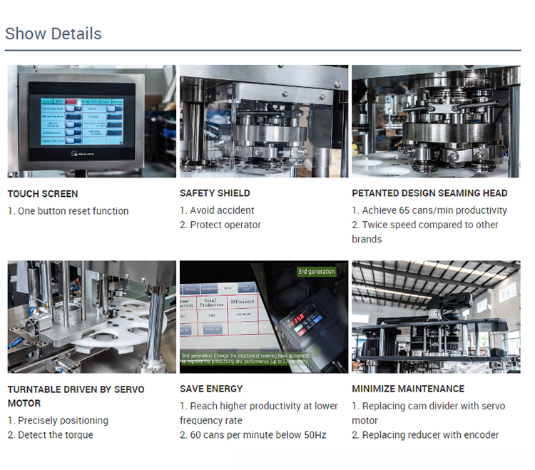 details of automatic can sealing machine