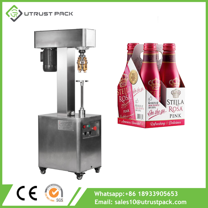 Semi-automatic Fruit Juice Beverage Aluminum Bottle Locking Cap Capper Machine