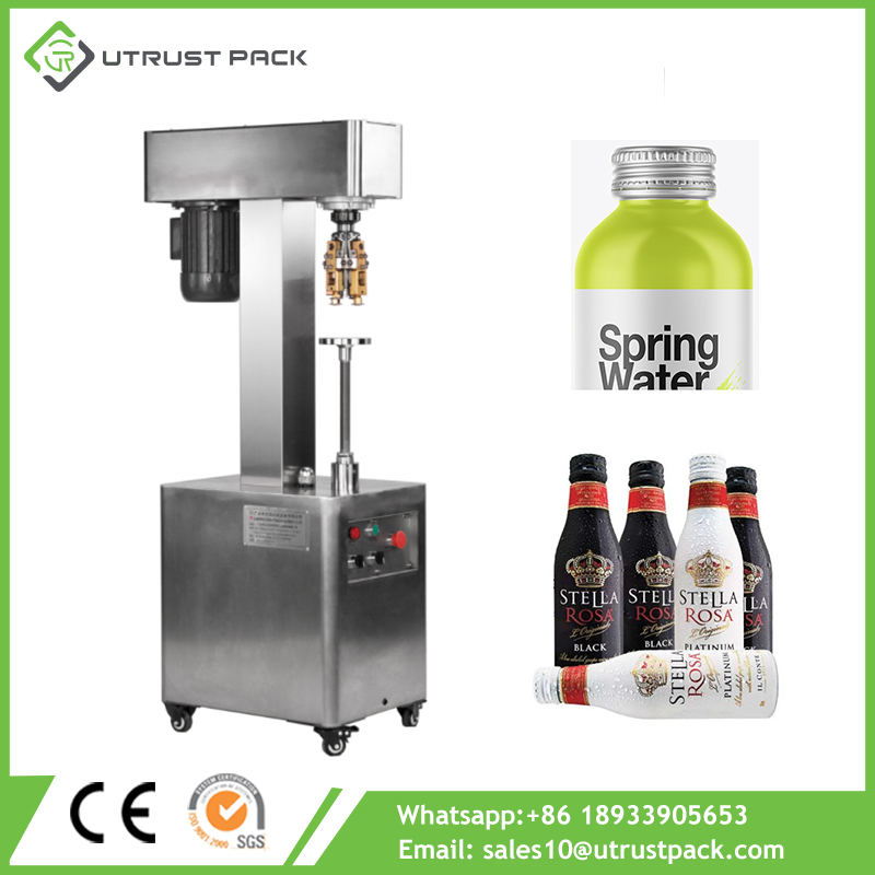 Industrial Locking Apple Juice Beverage Aluminum Bottle Semi Automatic Capper Machine