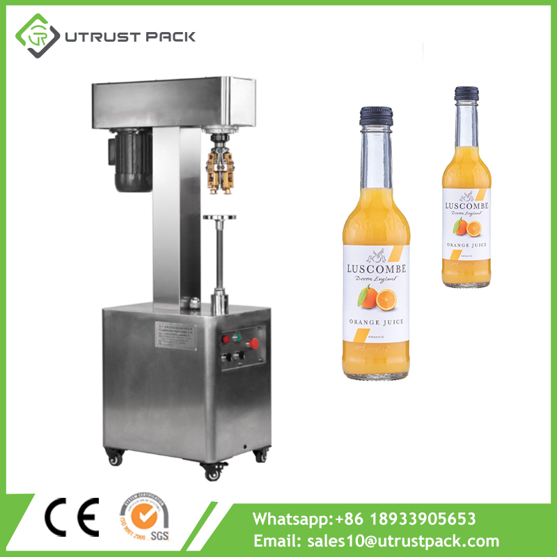 Orange Fruit Juice Aluminum Tin Bottle Screw Capper Semi-automatic Capping Machine