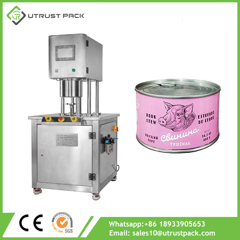 Commercial Fast Food Tin Cans Semi Automatic Vacuum Nitrogen Inject ...