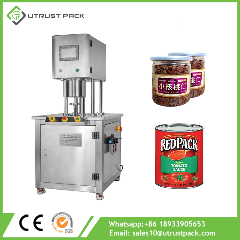 Multi Functional Manual Vacuum Nitrogen Flushing Food Tin Plastic Can Sealing Machine