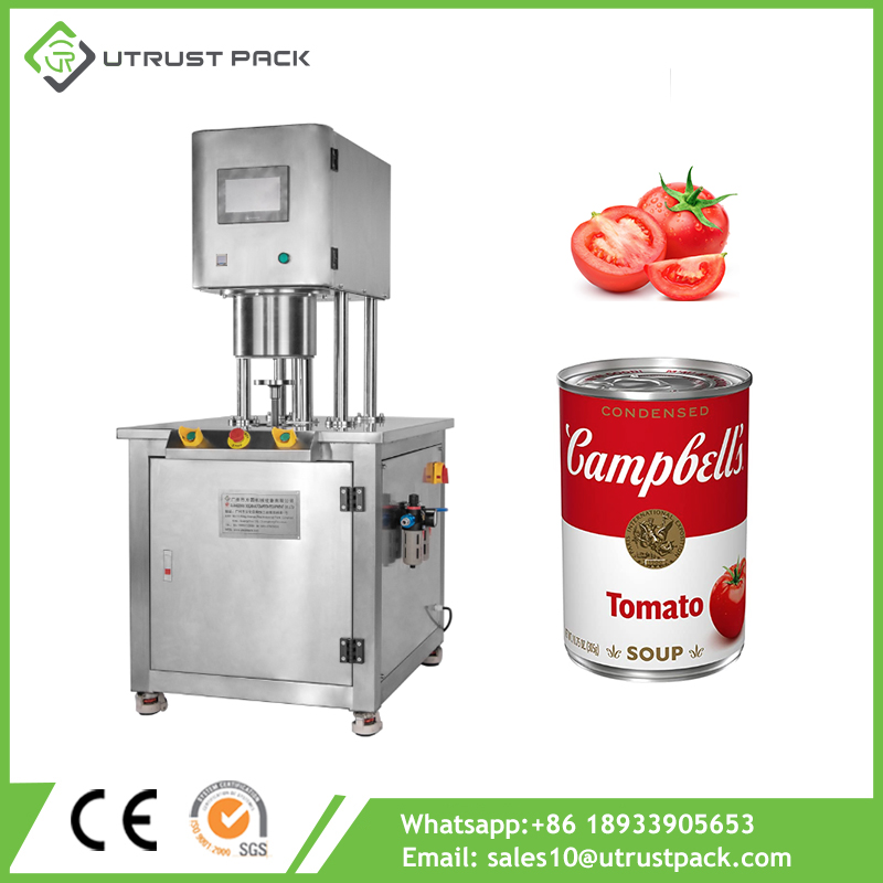 Residual Oxygen Below 3 Tin Can Tomato Sauce Manual Nitrogen Vacuum Canning Sealer Manufacturer