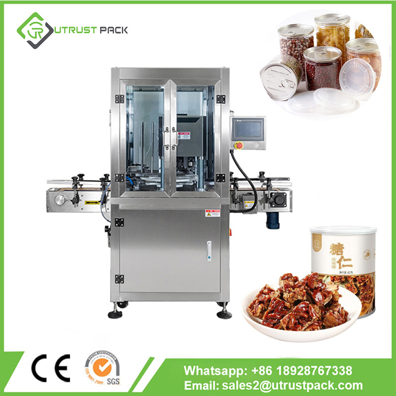 Automatic Canned Nuts Dried Fruit Plastic Can Sealing Machine