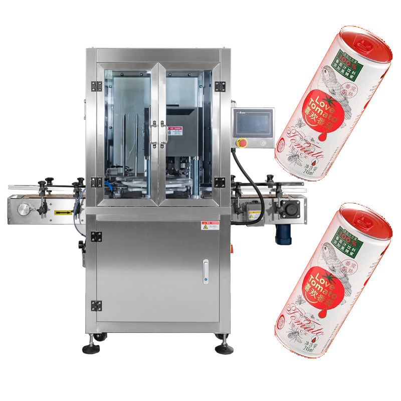 Fully automatic high speed liquid sardine tin can sealing machine