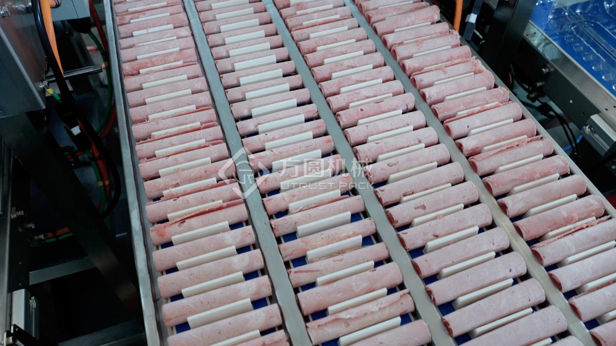 Arranging beef rolls！The first problem in automated beef rolls sorting line